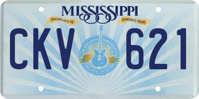 MS license plate CKV621