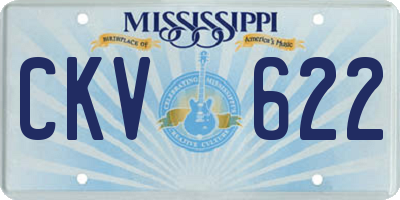 MS license plate CKV622