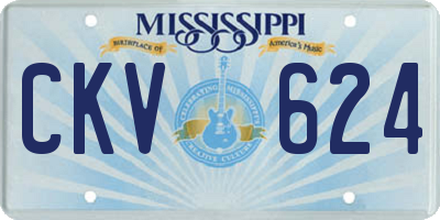 MS license plate CKV624