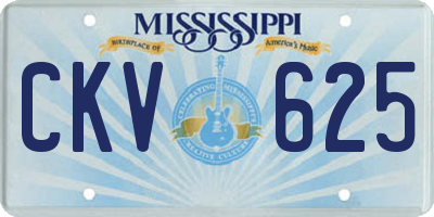 MS license plate CKV625