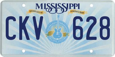 MS license plate CKV628