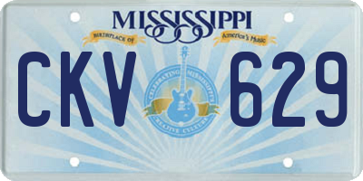 MS license plate CKV629