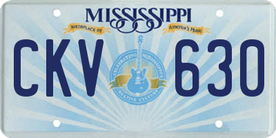 MS license plate CKV630