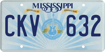 MS license plate CKV632