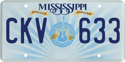 MS license plate CKV633
