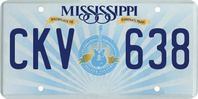 MS license plate CKV638