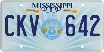 MS license plate CKV642