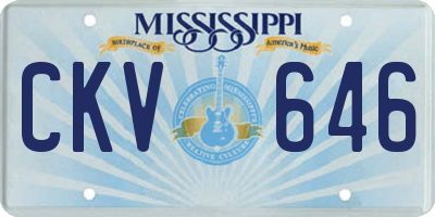 MS license plate CKV646