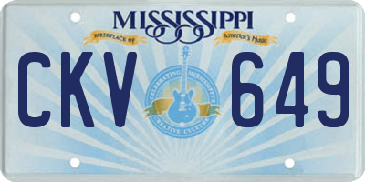 MS license plate CKV649