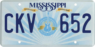 MS license plate CKV652