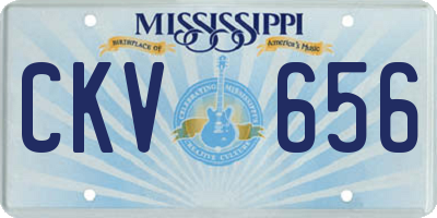 MS license plate CKV656