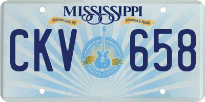 MS license plate CKV658