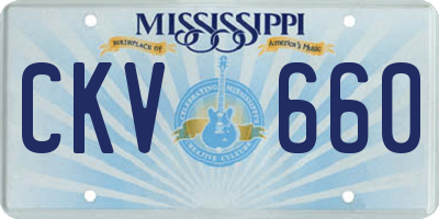 MS license plate CKV660