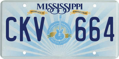 MS license plate CKV664