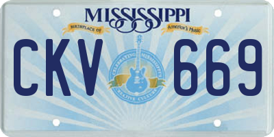 MS license plate CKV669
