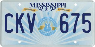 MS license plate CKV675