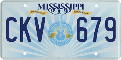 MS license plate CKV679
