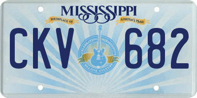 MS license plate CKV682