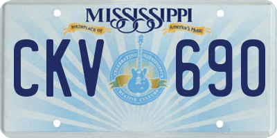 MS license plate CKV690
