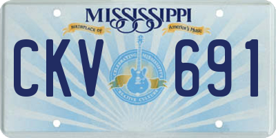 MS license plate CKV691