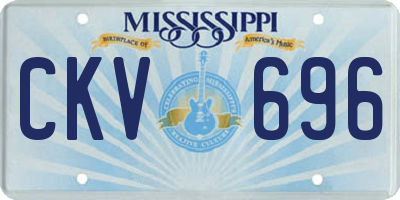 MS license plate CKV696