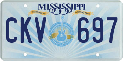 MS license plate CKV697