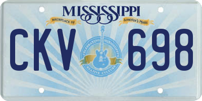 MS license plate CKV698