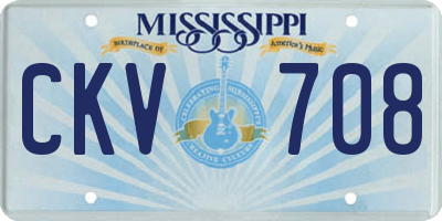 MS license plate CKV708