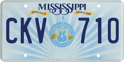 MS license plate CKV710