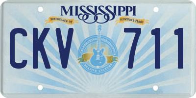 MS license plate CKV711