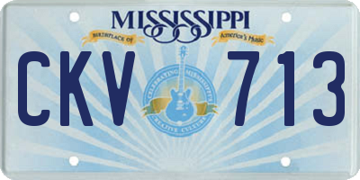 MS license plate CKV713