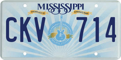 MS license plate CKV714