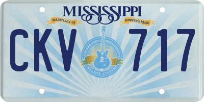 MS license plate CKV717