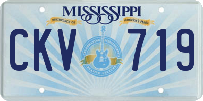 MS license plate CKV719