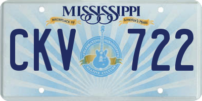 MS license plate CKV722