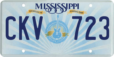 MS license plate CKV723