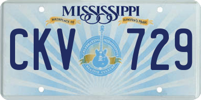 MS license plate CKV729