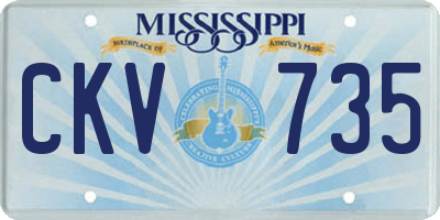 MS license plate CKV735