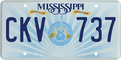 MS license plate CKV737