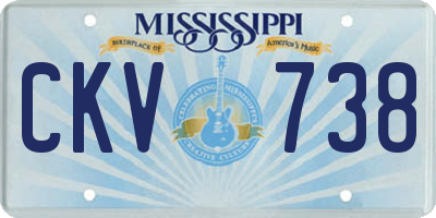 MS license plate CKV738