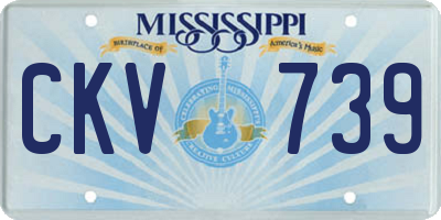 MS license plate CKV739