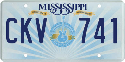 MS license plate CKV741