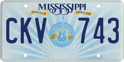 MS license plate CKV743