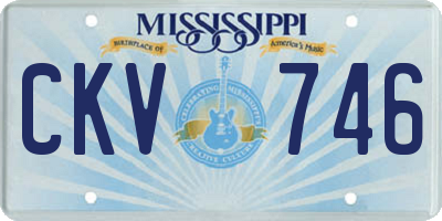 MS license plate CKV746