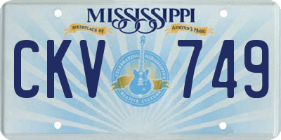 MS license plate CKV749