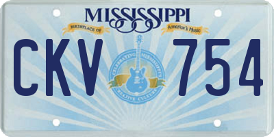 MS license plate CKV754