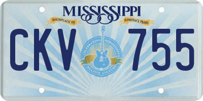 MS license plate CKV755