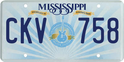 MS license plate CKV758