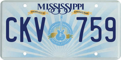 MS license plate CKV759