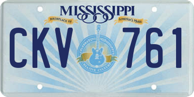 MS license plate CKV761